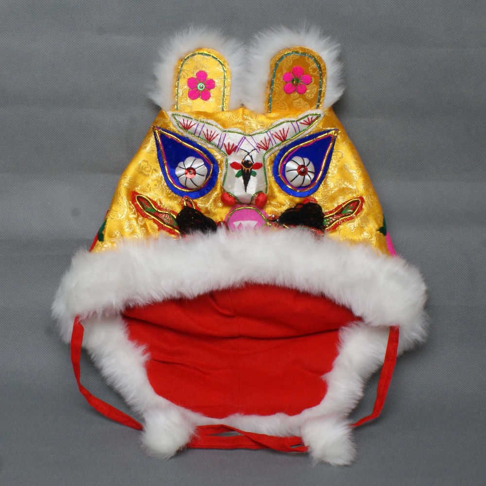 抓周 抓週 祥龍虎帽  金黃版 優質豪華精緻款 週歲生日 傳統民俗工藝 刺繡作品 愛好收藏 F08-規格圖4