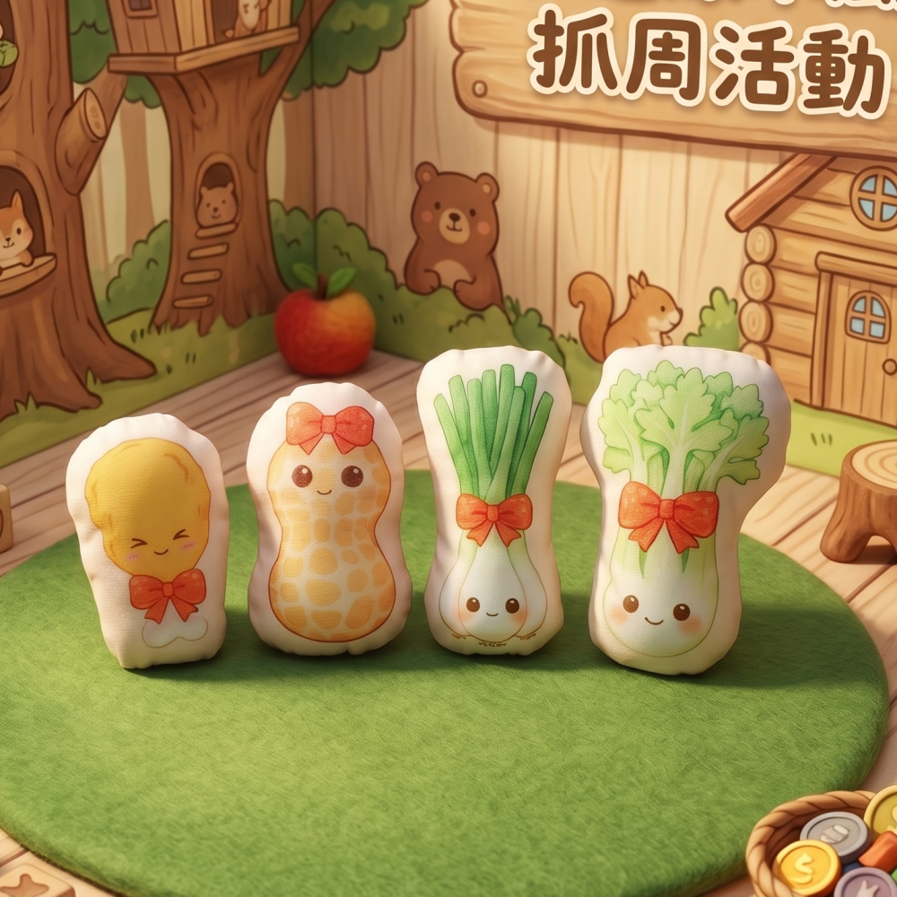 抓周 星光聰明門架 易安裝 布簾 台灣製填充道具 葱 芹 花生 蒜頭 蘋果 元寶 雞腿-細節圖4