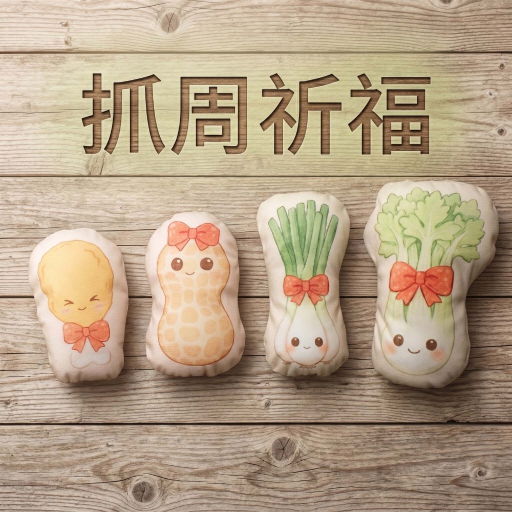 抓周 星光聰明門架 易安裝 布簾 台灣製填充道具 葱 芹 花生 蒜頭 蘋果 元寶 雞腿-規格圖6