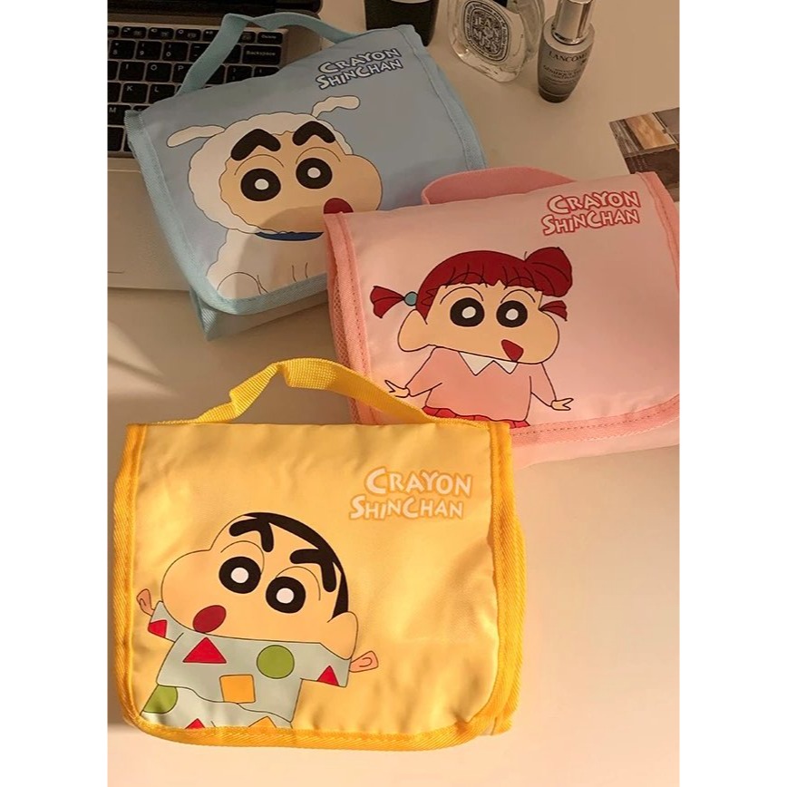 【預購】蠟筆小新分區手提化妝包-細節圖3