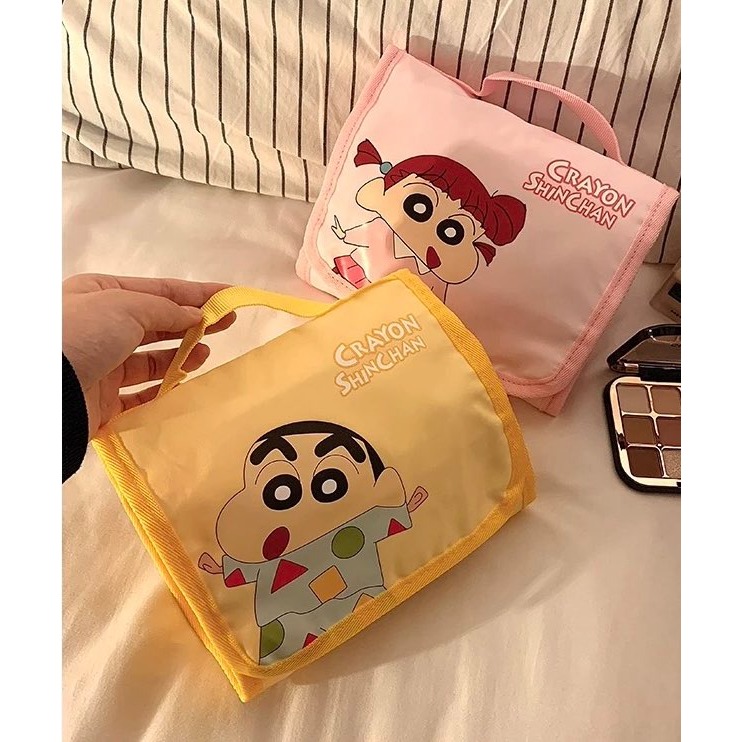 【預購】蠟筆小新分區手提化妝包-細節圖4