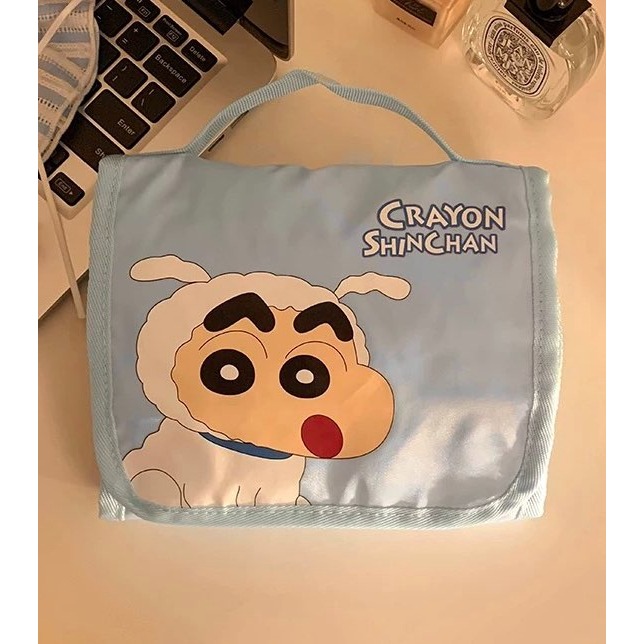 【預購】蠟筆小新分區手提化妝包-細節圖5