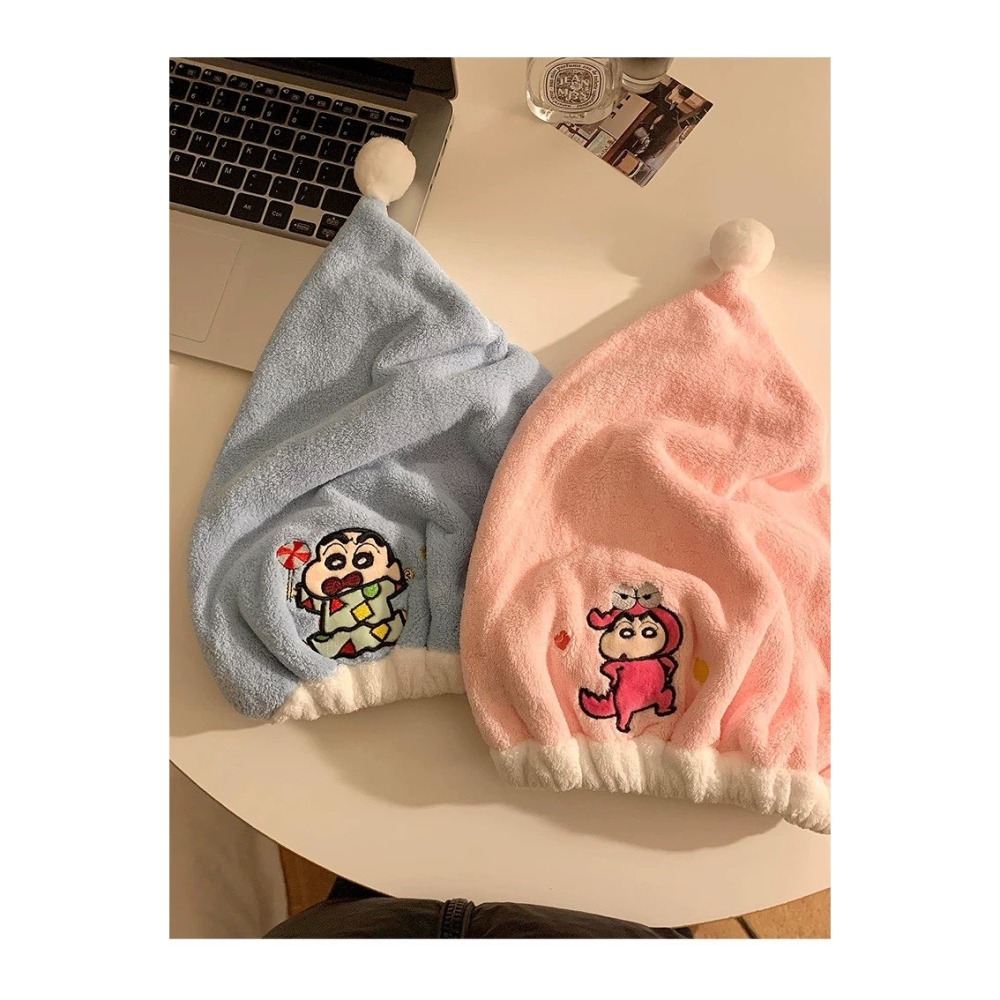 【預購】蠟筆小新超吸水乾髮帽-細節圖4