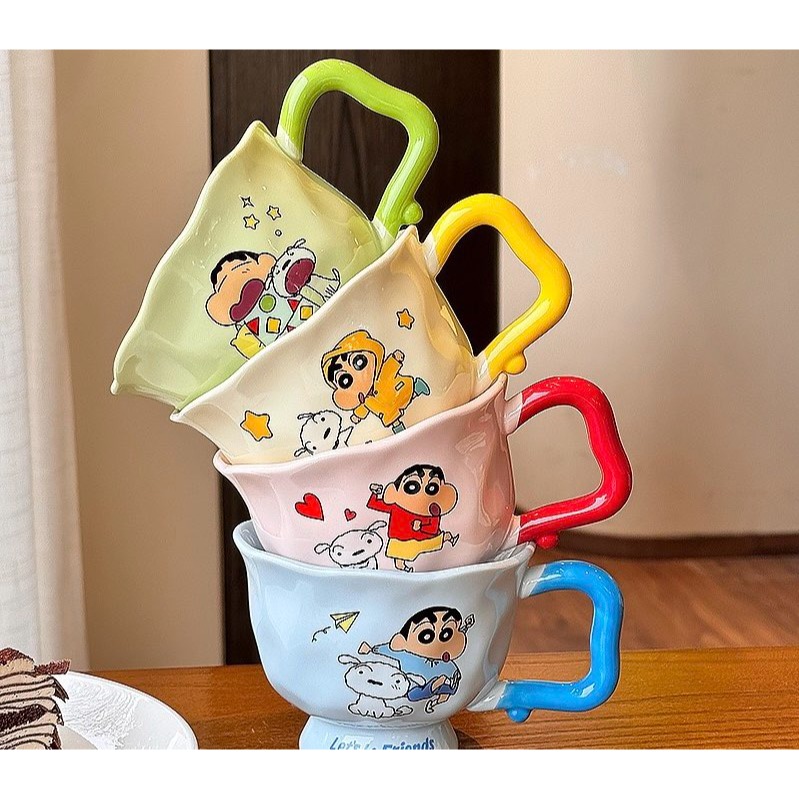 【預購】蠟筆小新陶瓷花茶杯-細節圖2