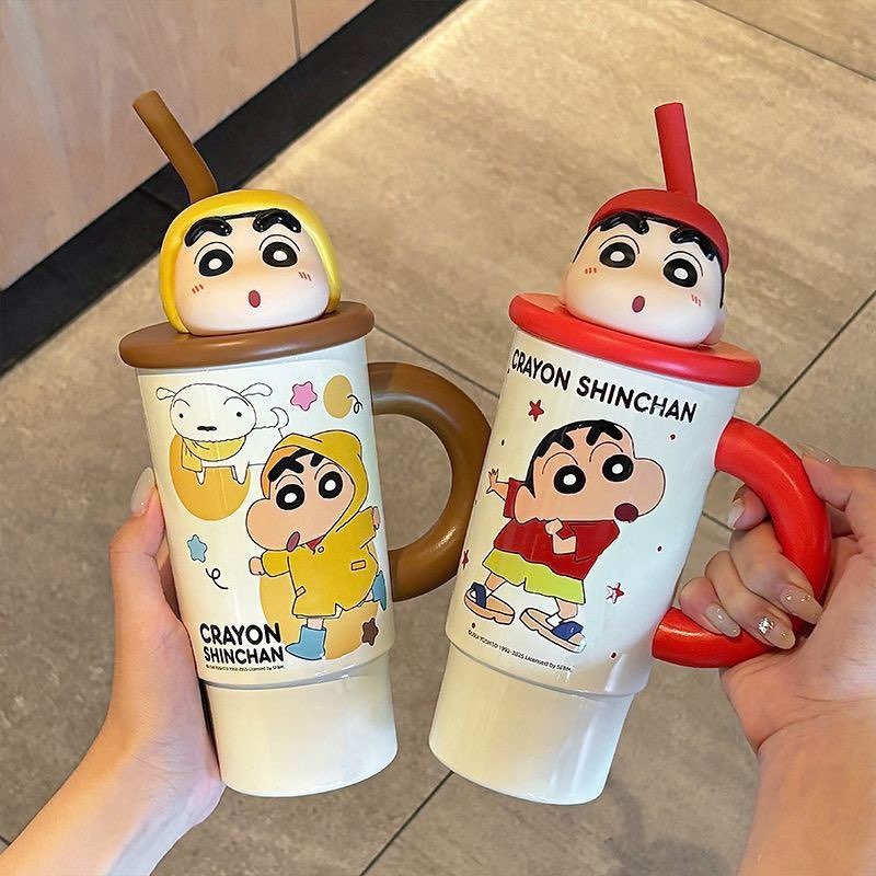 【預購】蠟筆小新帶吸管水杯-細節圖3