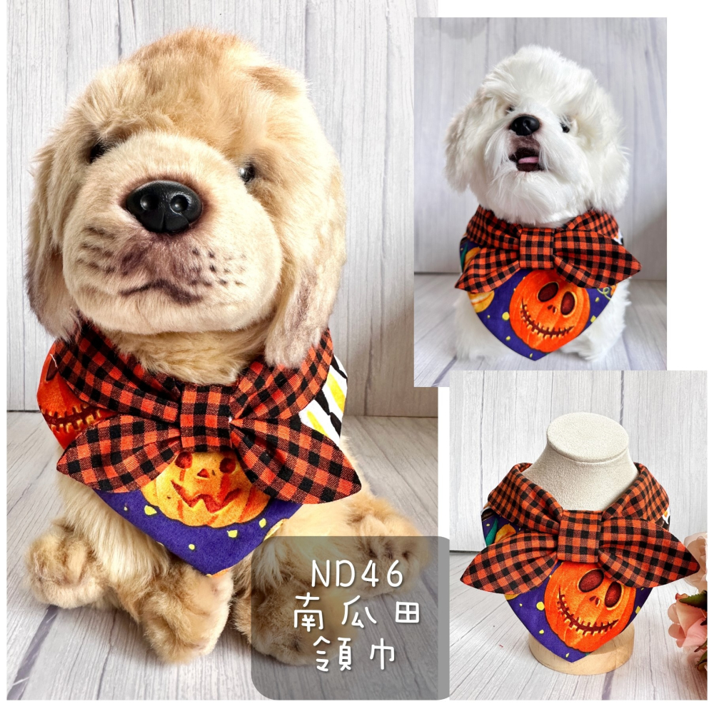 寵物領巾 狗領巾 貓領巾 萬聖節南瓜領巾 寵物項圈 寵物口水巾【KC36ND KC36IA】 iBuddy-細節圖7