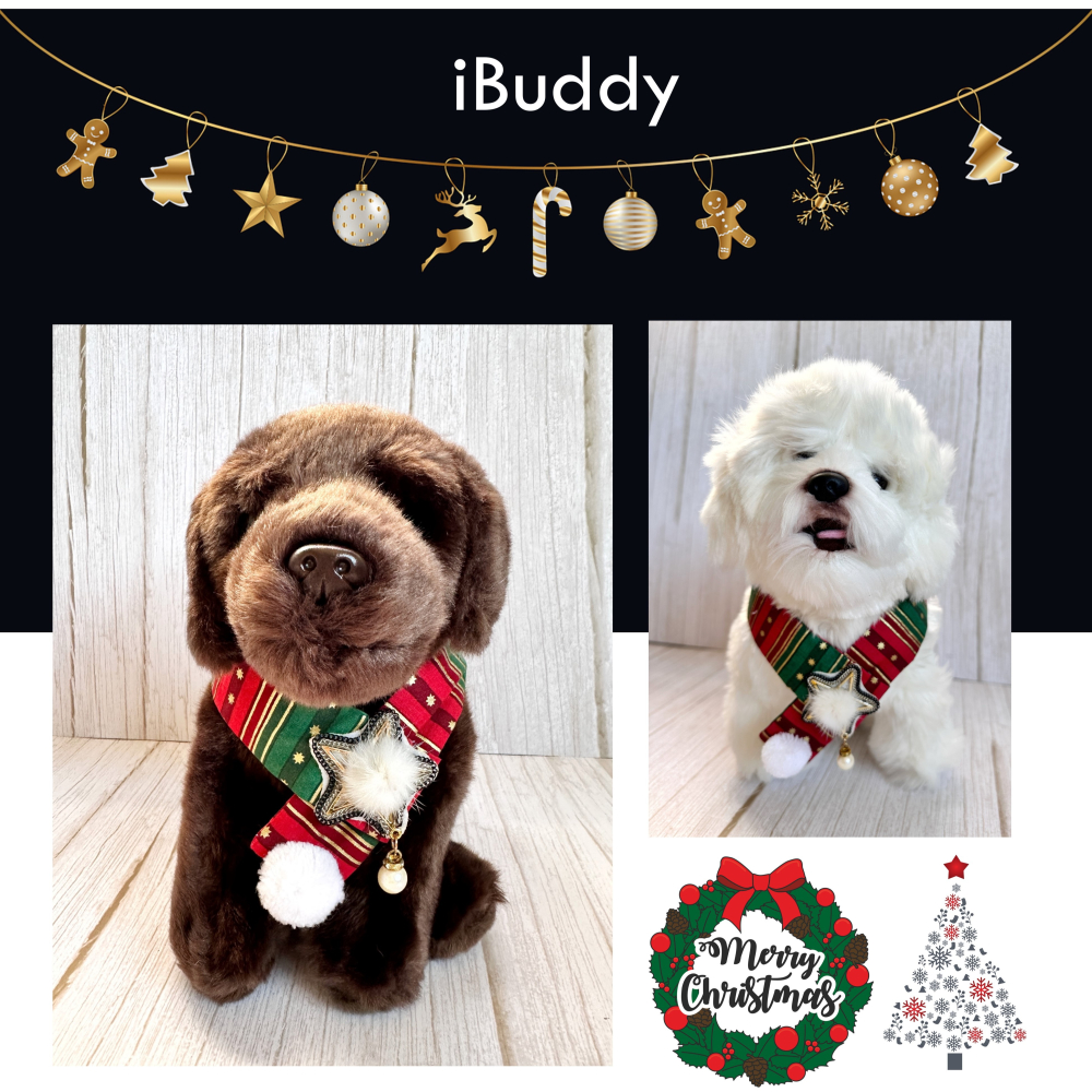 寵物領巾 寵物口水巾 狗領巾 貓領巾 XMAS 聖誕節【KC36NH01】iBuddy XMAS金輝-細節圖4