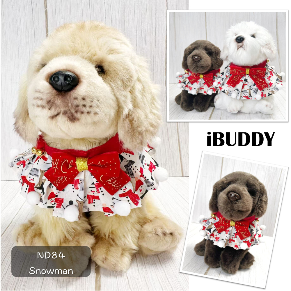 寵物領巾 狗領巾 貓領巾 聖誕節 XMAS領巾 寵物項圈 寵物口水巾【KC36ND84 IA26】 iBuddy雪人領巾-細節圖4