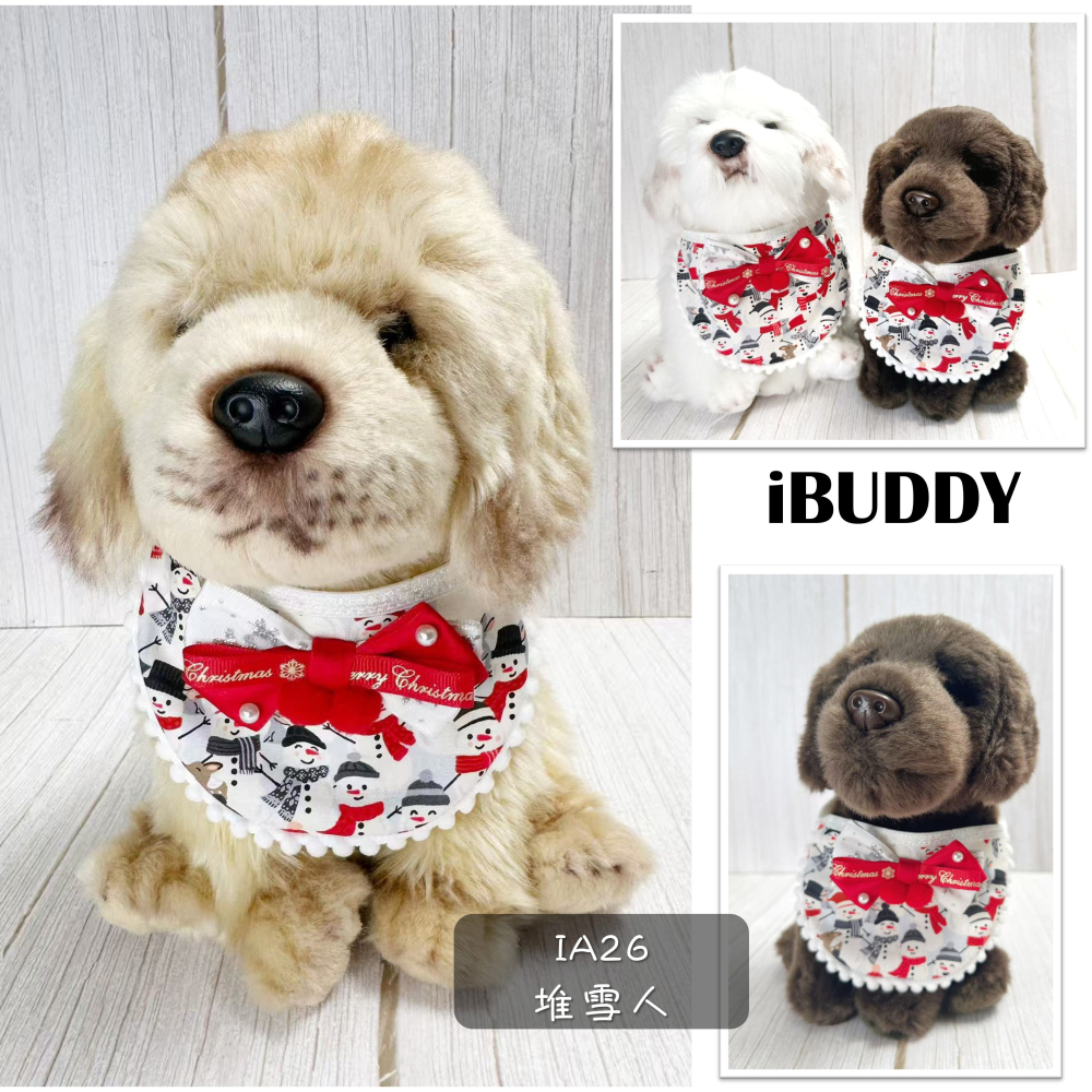 寵物領巾 狗領巾 貓領巾 聖誕節 XMAS領巾 寵物項圈 寵物口水巾【KC36ND84 IA26】 iBuddy雪人領巾-細節圖8