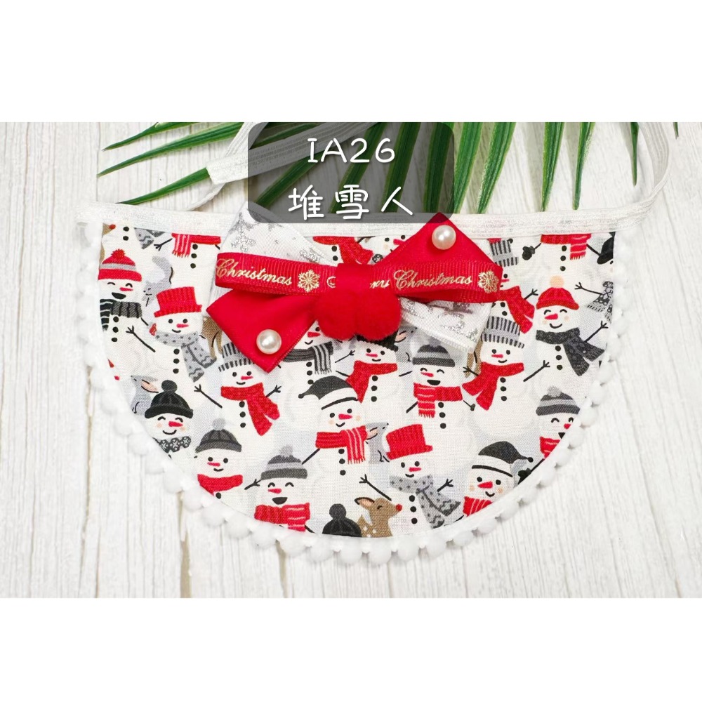 寵物領巾 狗領巾 貓領巾 聖誕節 XMAS領巾 寵物項圈 寵物口水巾【KC36ND84 IA26】 iBuddy雪人領巾-規格圖9