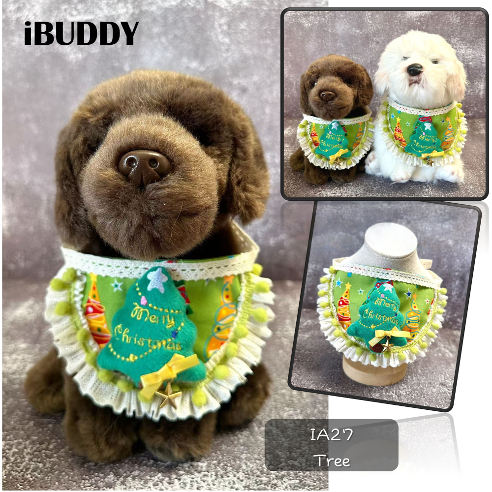 寵物領巾 狗領巾 貓領巾 聖誕節 XMAS領巾 寵物項圈 寵物口水巾【KC36ND85】 iBuddy 聖誕樹領巾-細節圖5