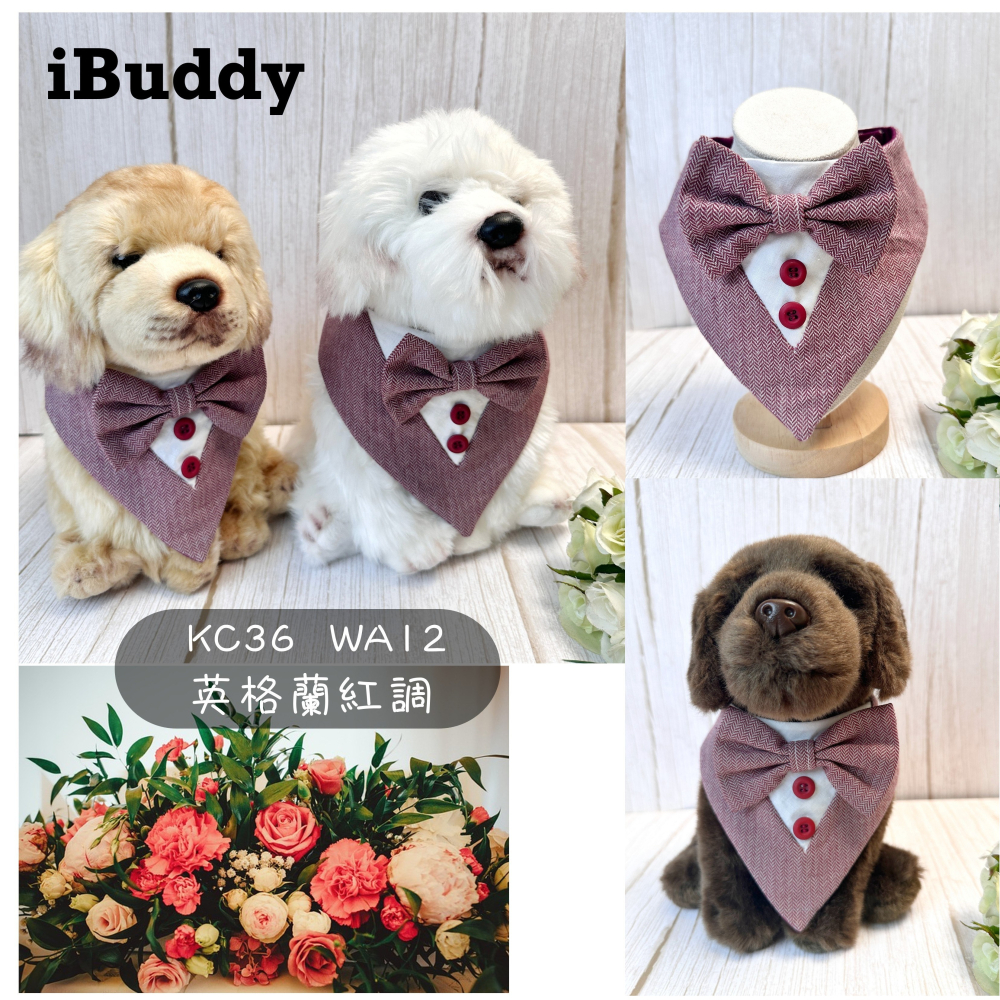 寵物婚禮領巾 狗領巾 寵物西裝婚紗 西服蕾絲領巾 結婚 擺拍 外拍 白紗 婚紗照 婚禮【KC36WA】iBuddy-細節圖5
