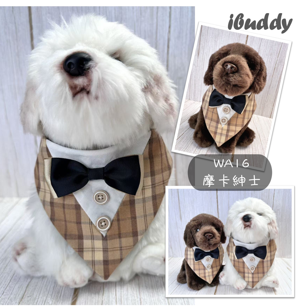 寵物婚禮領巾 狗領巾 寵物西裝婚紗 西服蕾絲領巾 結婚 擺拍 外拍 白紗 婚紗照 婚禮【KC36WA】iBuddy-細節圖2
