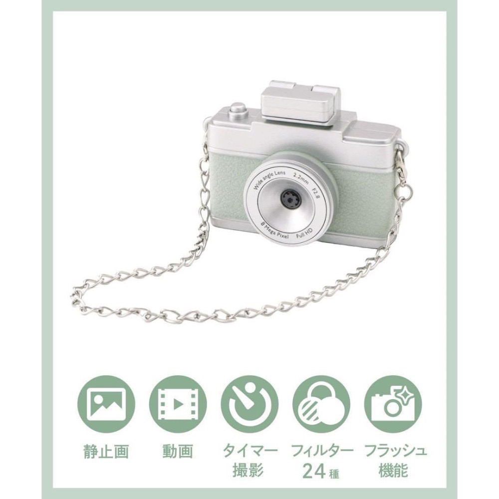 {在台現貨} 日本 3COINS 迷你相機 支援MicroSD卡 拍照錄影 Threads爆紅小物 交換禮物-規格圖2