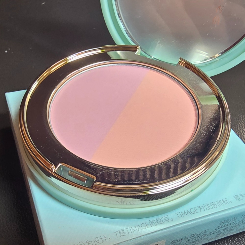 🐾二手🐾 彩棠 爭風流玉雙色胭脂盤 雙色腮紅 桃羞 杏俏 4g 淘寶官方購入-細節圖5