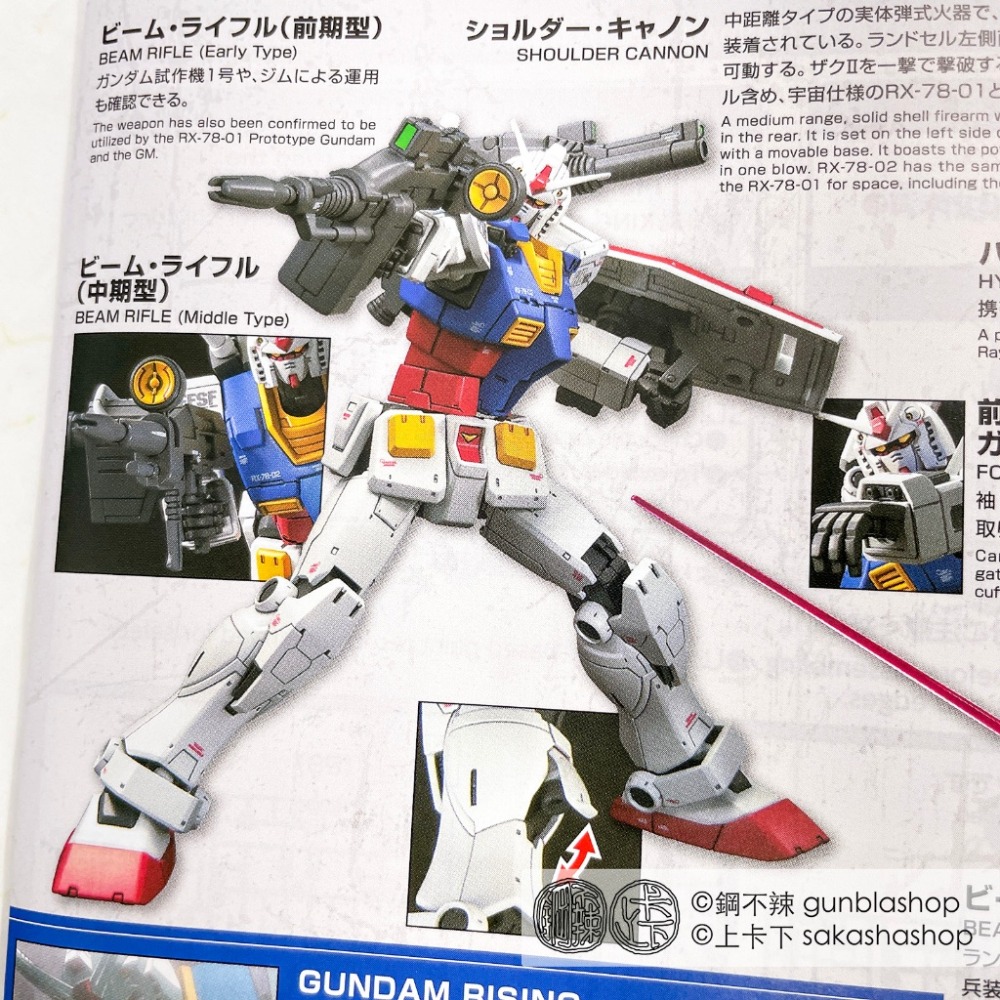 鋼不辣商舖 現貨 萬代 HG 1/144 #026 RX-78-02 GUNDAM 初鋼 ORIGIN版 初代鋼彈-細節圖3