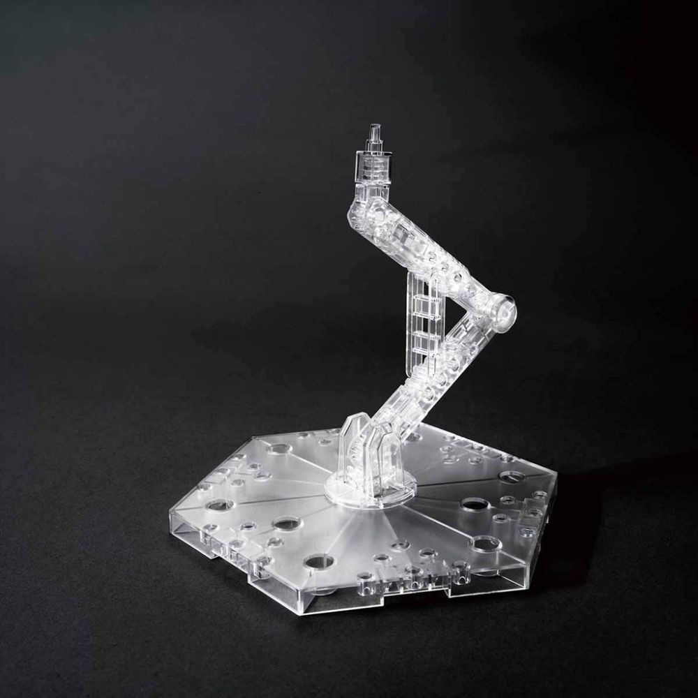 鋼不辣商舖 萬代 正版 ACTION BASE 5 透明 支架 腳架 1/144 HG RG 通用底座展示架-細節圖4
