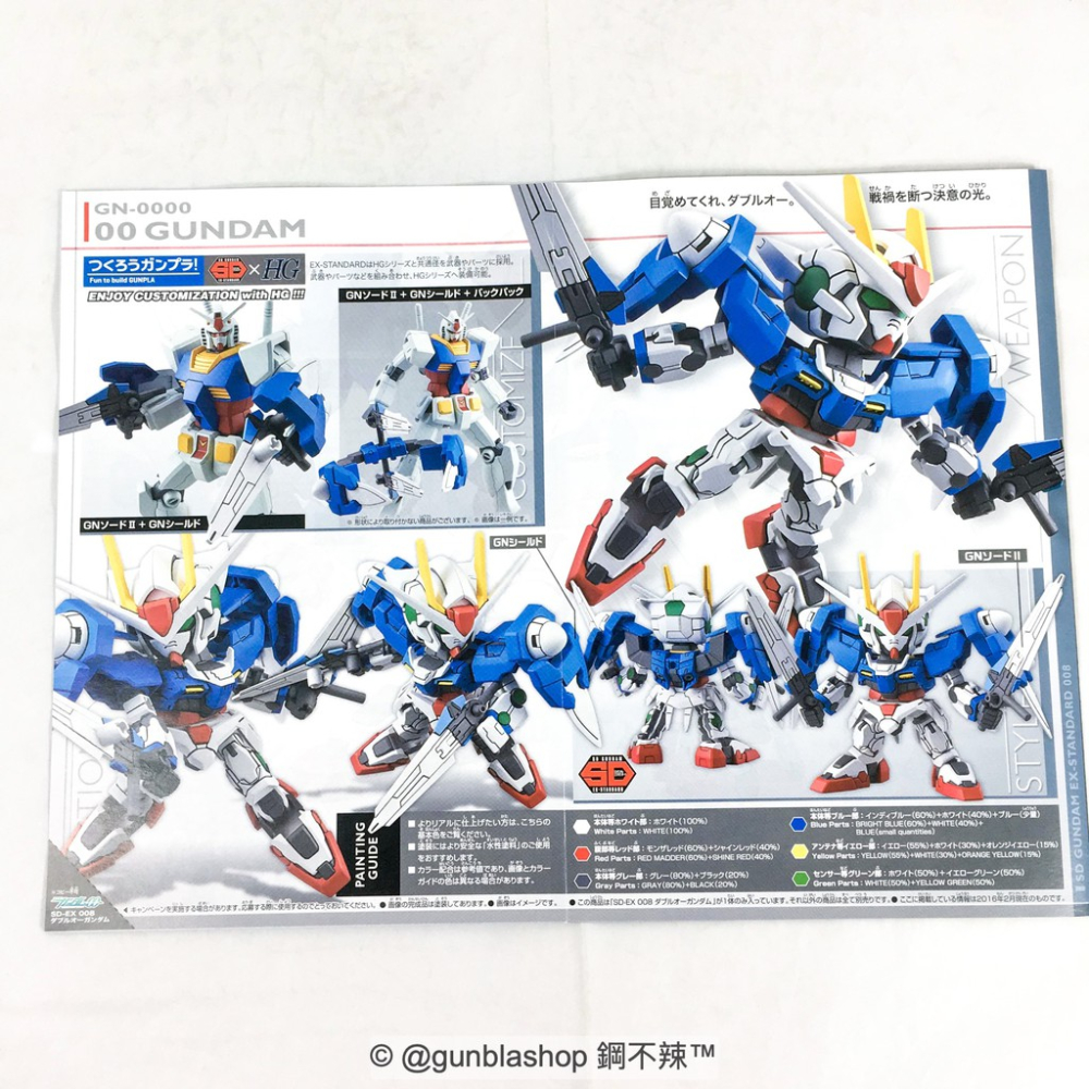 BANDAI 模型 SD鋼彈 EX-STANDARD #008 00鋼彈 OO鋼彈 GN-0000 SDEX 鋼不辣商舖-細節圖7