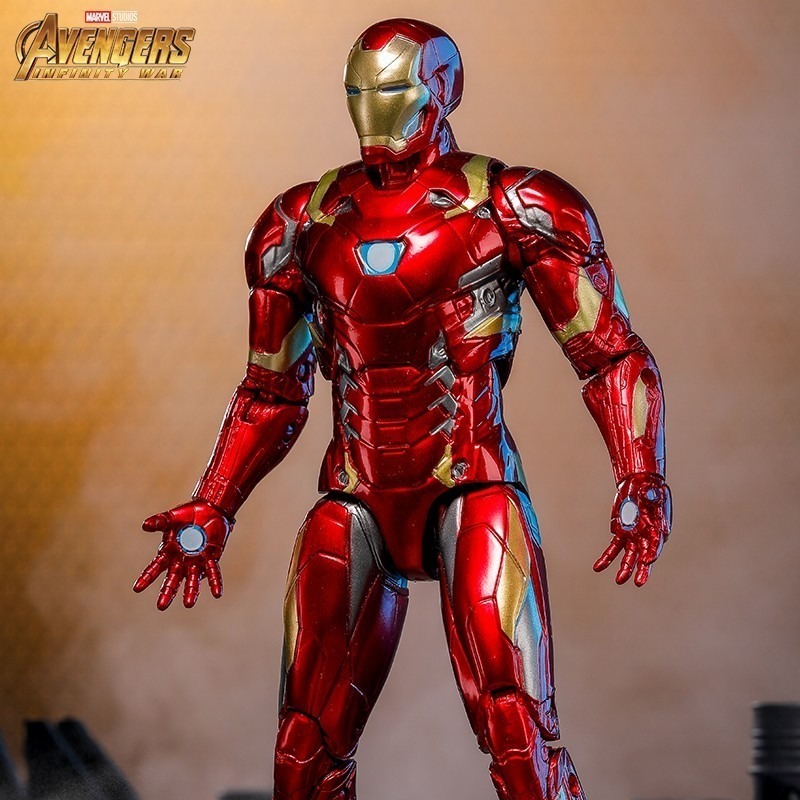 台灣現貨👍 中動 鋼鐵人 MK46 全身關節可動7吋17公分模型公仔、漫威授權 復仇者聯盟 支架版-細節圖2