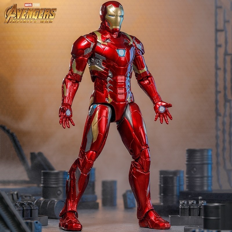 台灣現貨👍 中動 鋼鐵人 MK46 全身關節可動7吋17公分模型公仔、漫威授權 復仇者聯盟 支架版-細節圖3