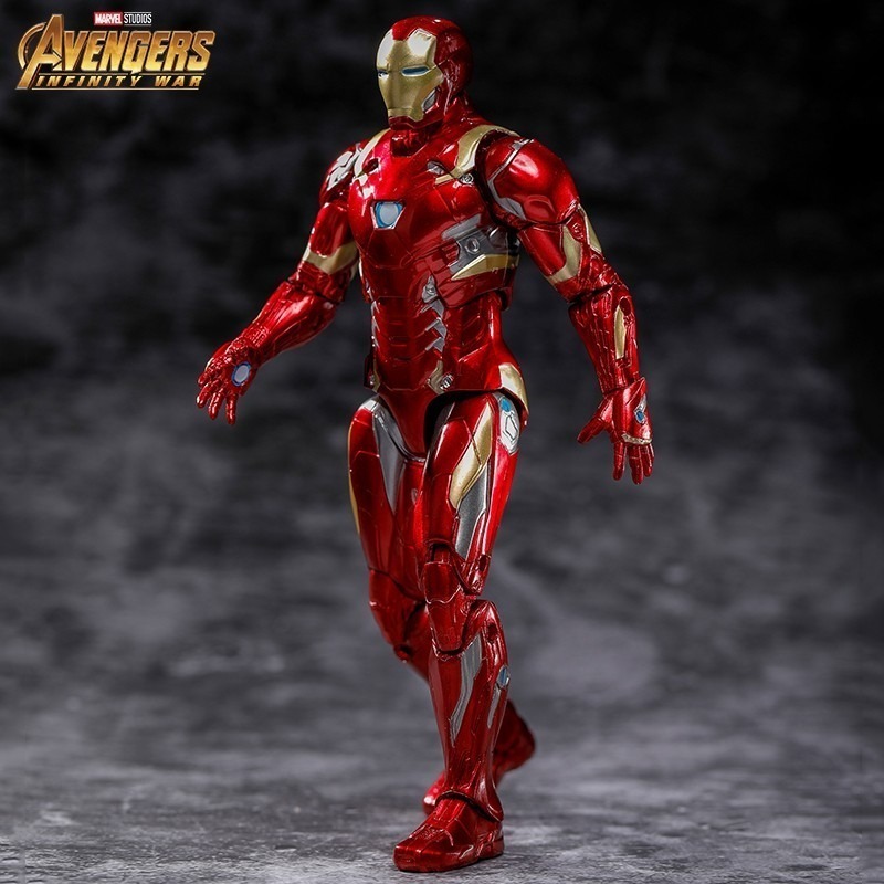 台灣現貨👍 中動 鋼鐵人 MK46 全身關節可動7吋17公分模型公仔、漫威授權 復仇者聯盟 支架版-細節圖5