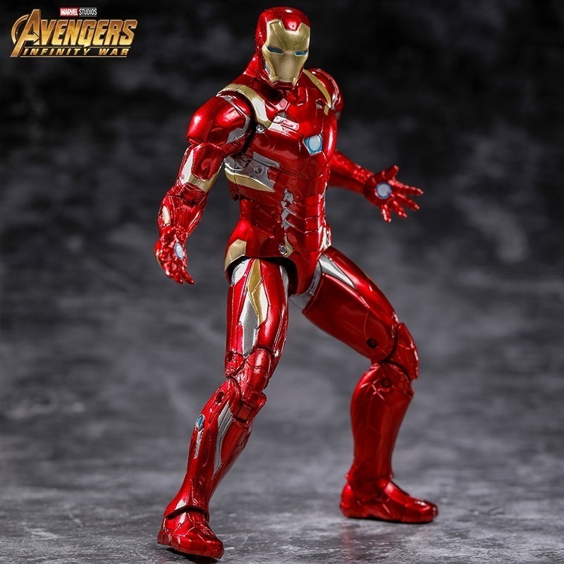 台灣現貨👍 中動 鋼鐵人 MK46 全身關節可動7吋17公分模型公仔、漫威授權 復仇者聯盟 支架版-細節圖6
