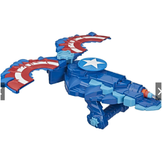 台灣現貨👍現貨含稅 孩之寶公司貨 漫威 機甲出擊系列怪物獵手 美國隊長盾牌(附3枚NERF彈鏢)-細節圖4