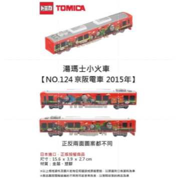 👍現貨-開立發票 TAKARA TOMY TOMICA 湯瑪士-絕版品-京阪電車 NO.124 (左右車面不同圖案）-細節圖4