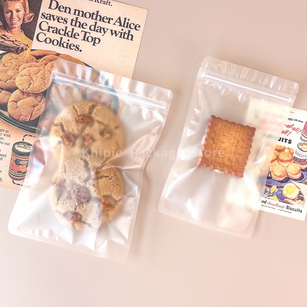 【 Khipie 】霧面夾鏈平袋 50入 透明PET 夾平袋 三面封 夾鏈平袋 透明夾鏈袋 咖啡袋 果乾袋 器派 包裝-細節圖2