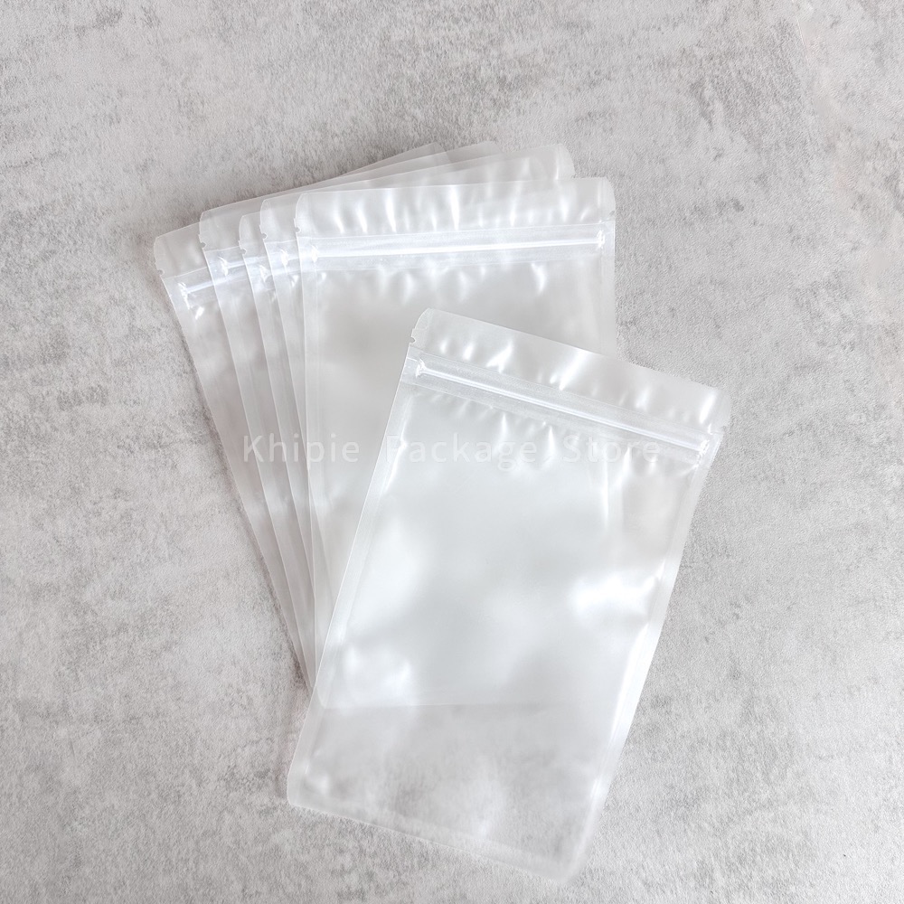 【 Khipie 】霧面夾鏈平袋 50入 透明PET 夾平袋 三面封 夾鏈平袋 透明夾鏈袋 咖啡袋 果乾袋 器派 包裝-細節圖3