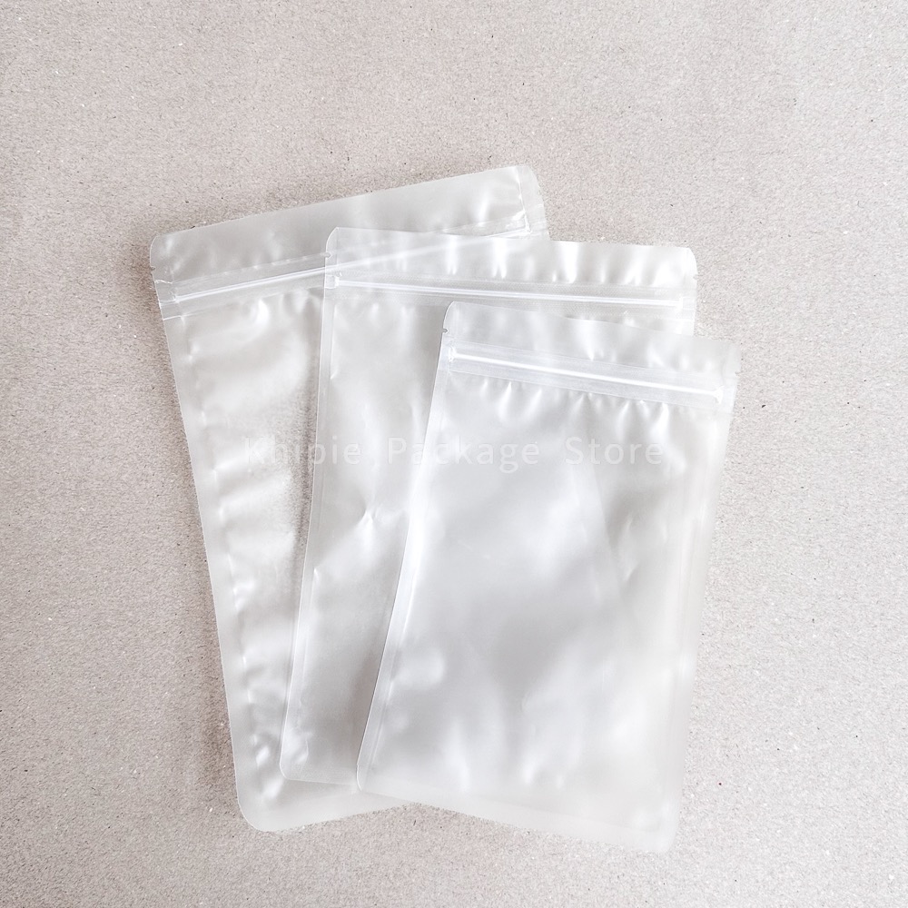 【 Khipie 】霧面夾鏈平袋 50入 透明PET 夾平袋 三面封 夾鏈平袋 透明夾鏈袋 咖啡袋 果乾袋 器派 包裝-細節圖4