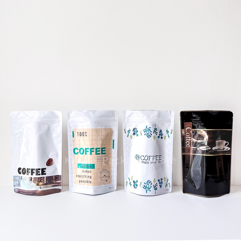 【 Khipie 】咖啡氣閥印刷夾鏈立袋-含氣閥 半磅 10入 鋁箔 夾立袋 咖啡立袋 咖啡袋 透氣袋 呼吸袋 咖啡包裝-細節圖2