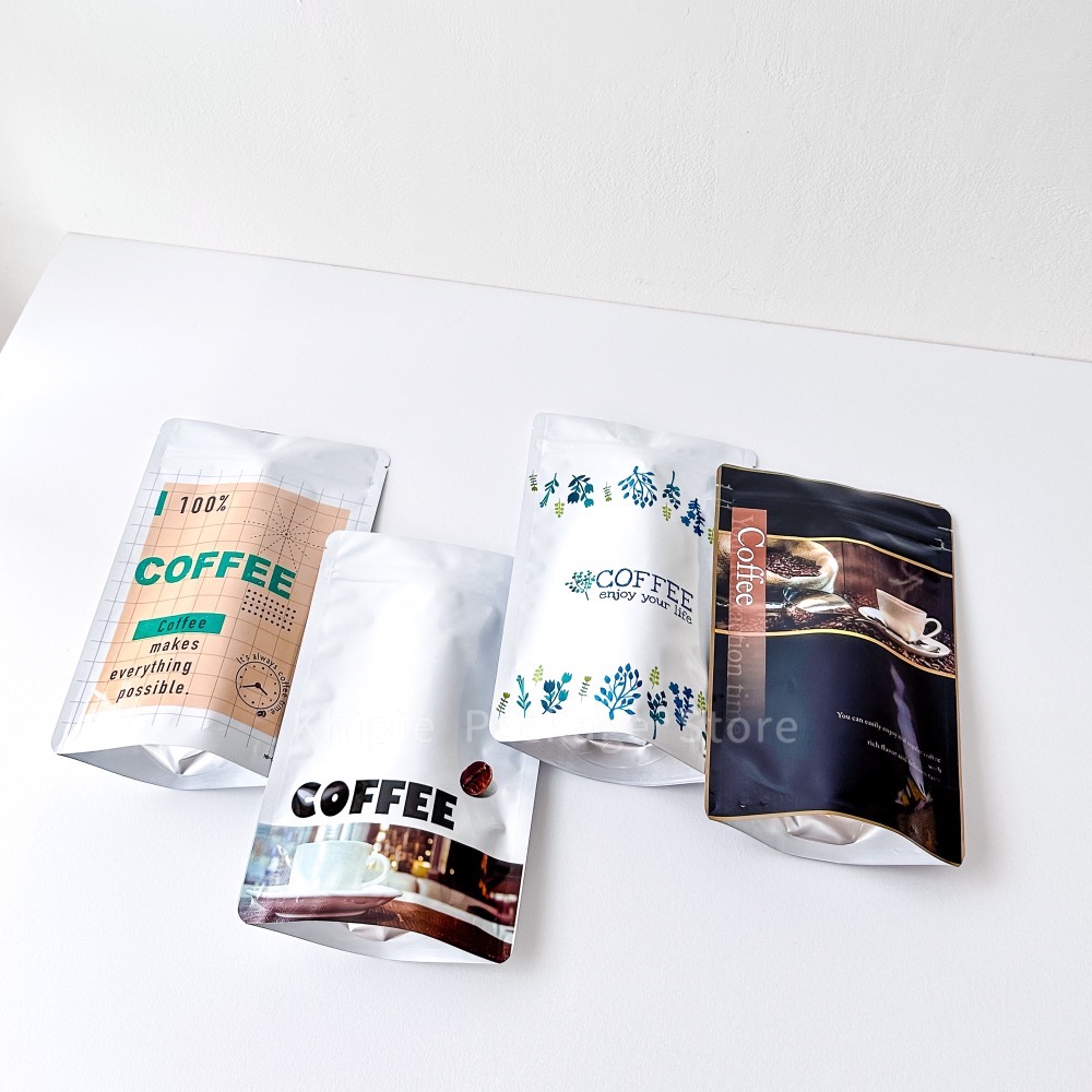 【 Khipie 】咖啡氣閥印刷夾鏈立袋-含氣閥 半磅 10入 鋁箔 夾立袋 咖啡立袋 咖啡袋 透氣袋 呼吸袋 咖啡包裝-細節圖4