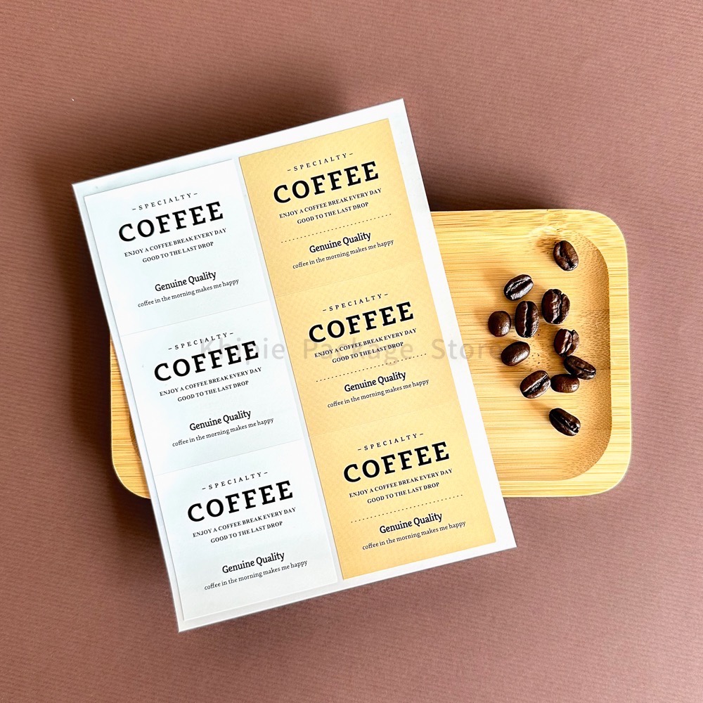 【 khipie 】咖啡系列貼紙 裝飾貼紙 咖啡豆 咖啡 標籤貼紙 包裝配件 質感貼紙 包裝貼紙 食品貼紙 器派 包裝-細節圖2