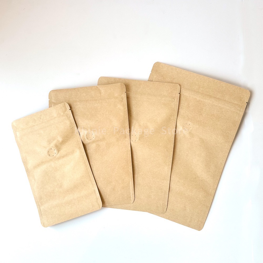 【 Khipie 】咖啡氣閥夾鏈立袋 10/50入 牛皮 鋁箔 夾立袋 咖啡立袋 咖啡袋 茶葉 茶包 透氣袋 呼吸袋-細節圖4