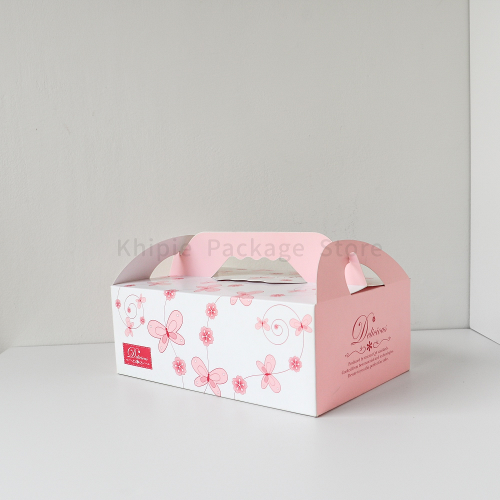 【 Khipie 】印刷手提野餐盒 10入 食品提盒 手提餐盒 牛皮紙盒 無印提盒 野餐紙盒 麵包盒 甜甜圈盒 西點盒-細節圖6