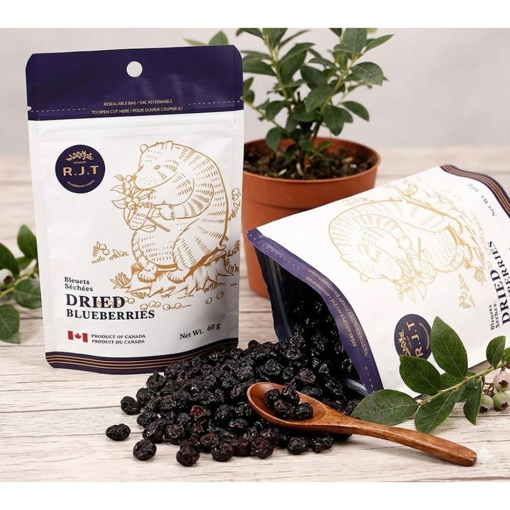 R.J.T 加拿大藍莓｜  A 級藍莓乾 藍莓60 g 低溫乾燥 、無色素 無防腐劑、頂級果乾 花青素-細節圖2