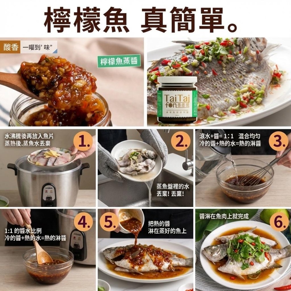 All in one  泰泰風檸檬蒸魚醬 蒸魚 拌麵（蘿拉老師蝦皮唯一授權賣場）-細節圖6