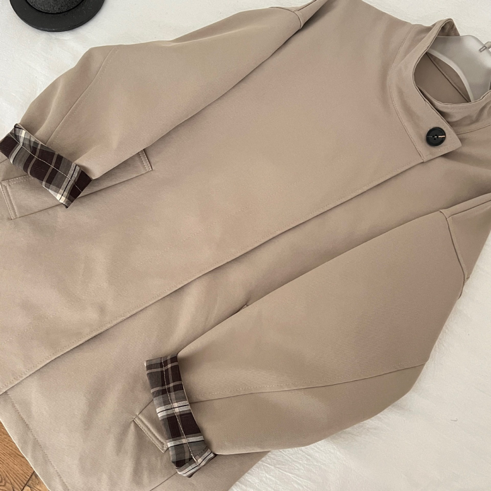 💖預購-復古英倫風單排扣大衣外套-細節圖3