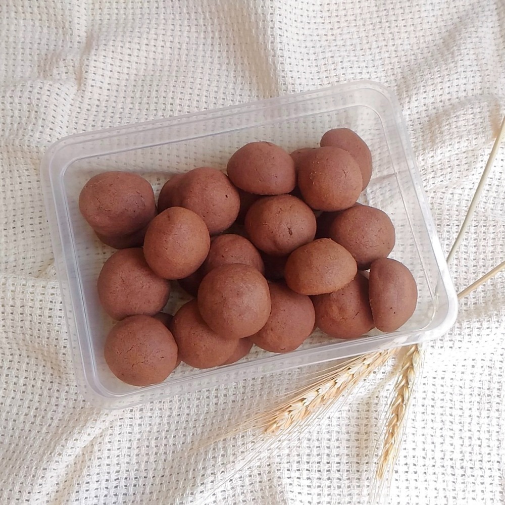 【手工餅乾】現做 低糖 巧克力豆雪球 原味/法芙娜可可-細節圖3