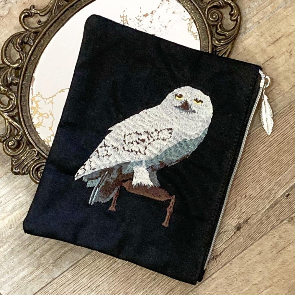 Peoria✿哈利波特 x Flapper Hedwig 刺繡收納包 收納袋-細節圖4