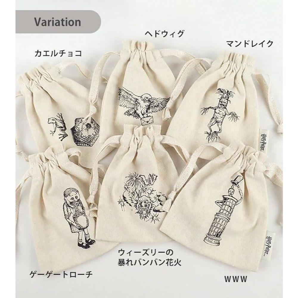 【Peoria 魔法選物舖】哈利波特角色手繪巾著袋 束口袋｜日系絨布收納小物袋-細節圖2