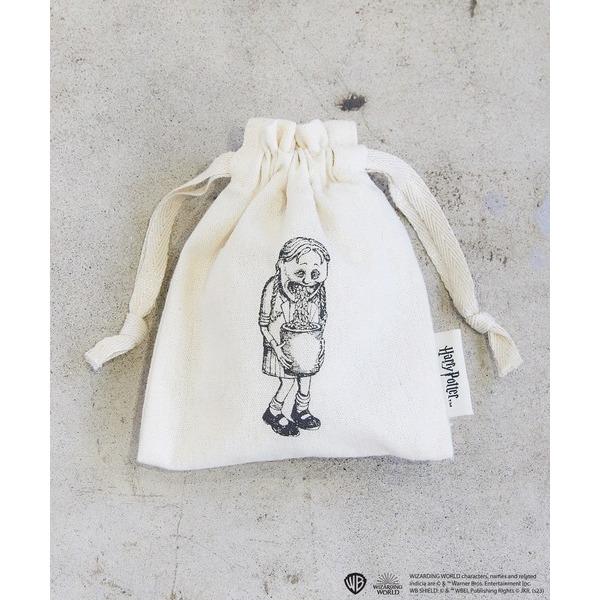 【Peoria 魔法選物舖】哈利波特角色手繪巾著袋 束口袋｜日系絨布收納小物袋-細節圖7