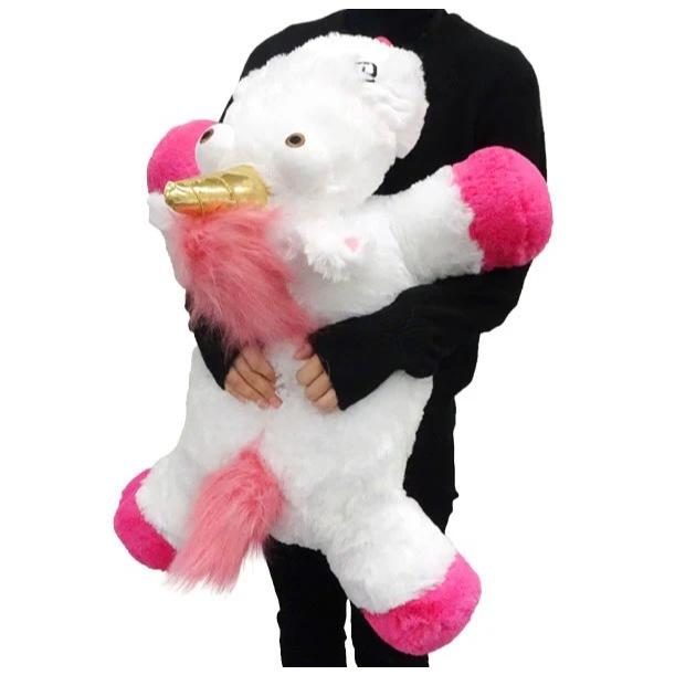 【Peoria 魔法選物舖】神偷奶爸 Fluffy 絨毛玩偶｜獨角獸 L／M 尺寸收藏版｜桃紅腳-細節圖2