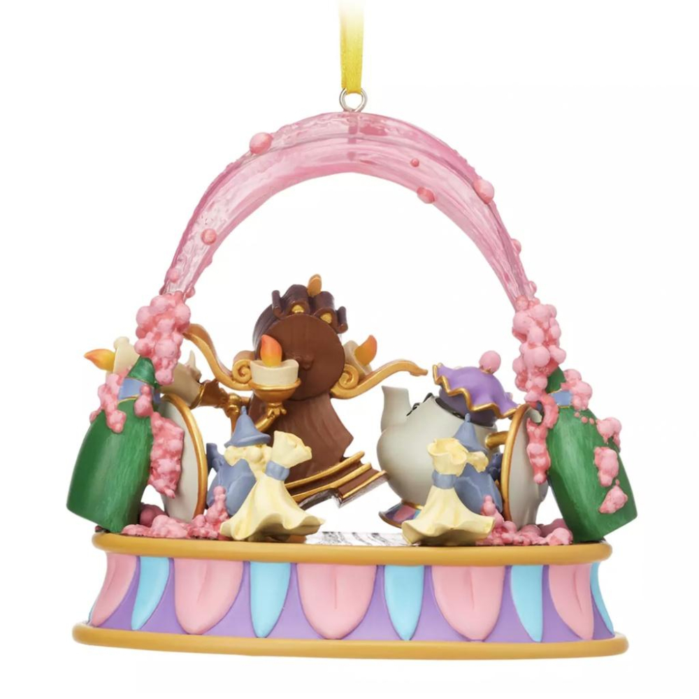 Peoria✿迪士尼 美女與野獸 聖誕吊飾 盧米亞與朋友們 唱歌 聖誕裝飾品 裝飾品 聖誕樹裝飾-細節圖2