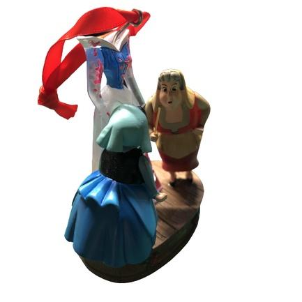 Peoria✿迪士尼 花拉與藍天 可發光 睡美人製衣場景 聖誕吊飾 2021-細節圖7