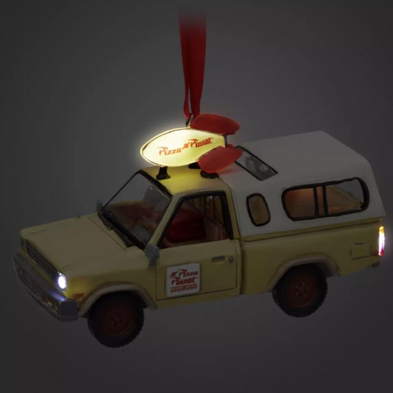 Peoria✿迪士尼 披薩車 比薩星球送貨車 可發亮 聖誕 節慶 裝飾品 - 玩具總動員 吊飾 聖誕樹吊飾-細節圖3