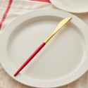 ❤️️台灣現貨【寶石紅歐風餐具】歐風餐具 304不鏽鋼餐具 葡萄牙餐具 寶石紅 叉子 湯匙 筷子 餐刀 餐具組 D001-規格圖5