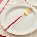 ❤️️台灣現貨【寶石紅歐風餐具】歐風餐具 304不鏽鋼餐具 葡萄牙餐具 寶石紅 叉子 湯匙 筷子 餐刀 餐具組 D001-規格圖5
