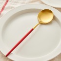 ❤️️台灣現貨【寶石紅歐風餐具】歐風餐具 304不鏽鋼餐具 葡萄牙餐具 寶石紅 叉子 湯匙 筷子 餐刀 餐具組 D001-規格圖5